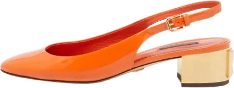 Dolce & Gabbana Pre-owned Leather heels Oranje Dames
