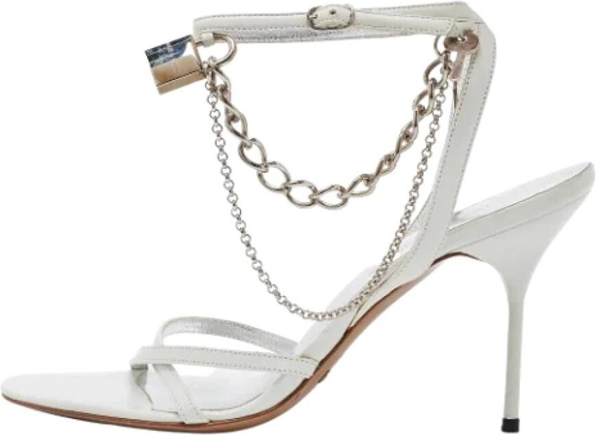 Dolce & Gabbana Pre-owned Leather heels Wit Dames