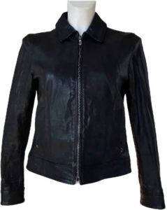 Dolce & Gabbana Pre-owned Leather outerwear Zwart Dames