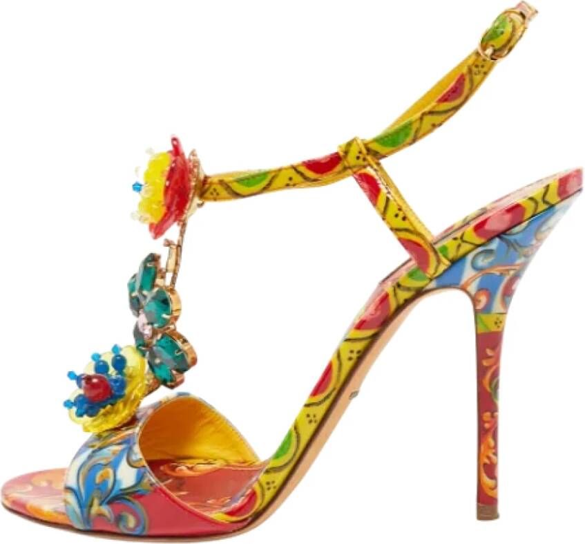 Dolce & Gabbana Pre-owned Leather sandals Meerkleurig Dames