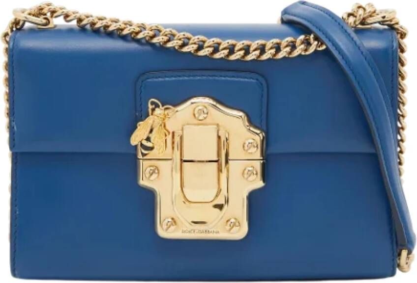 Dolce & Gabbana Pre-owned Leather shoulder-bags Blauw Dames