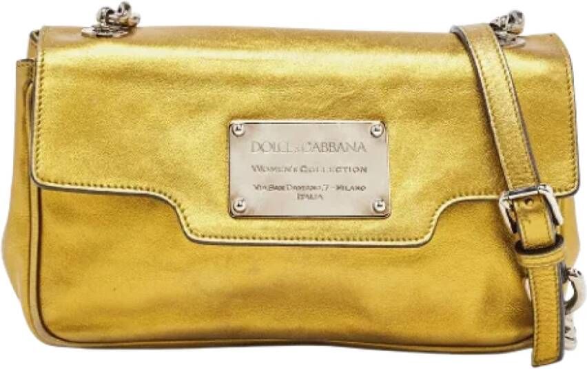 Dolce & Gabbana Pre-owned Leather shoulder-bags Yellow Dames