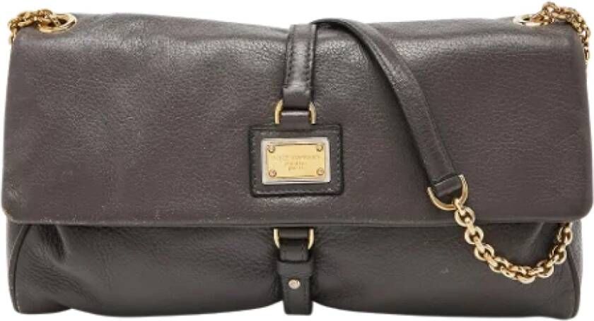 Dolce & Gabbana Pre-owned Leather shoulder-bags Grijs Dames