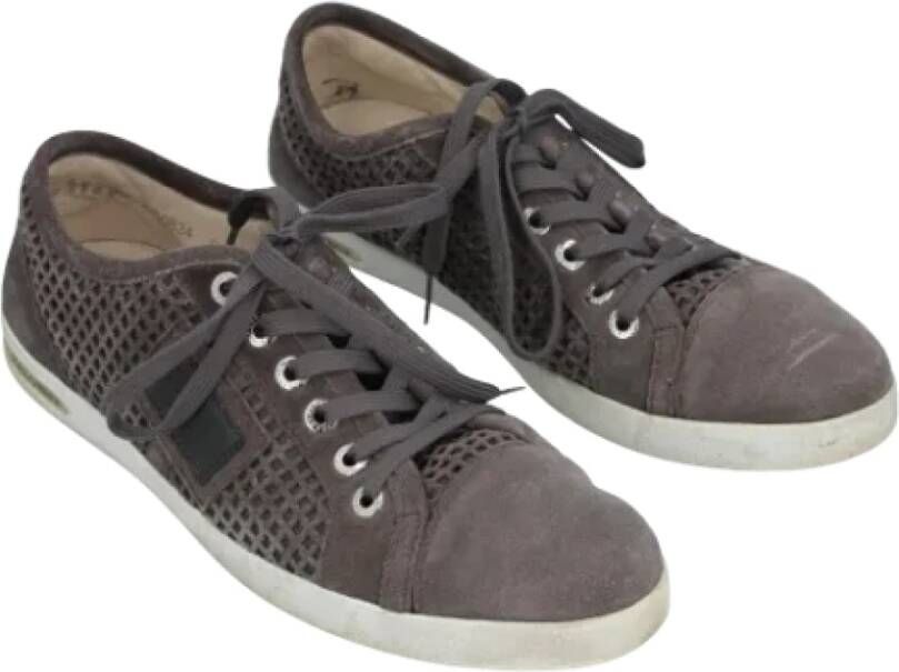 Dolce & Gabbana Pre-owned Leather sneakers Grijs Dames