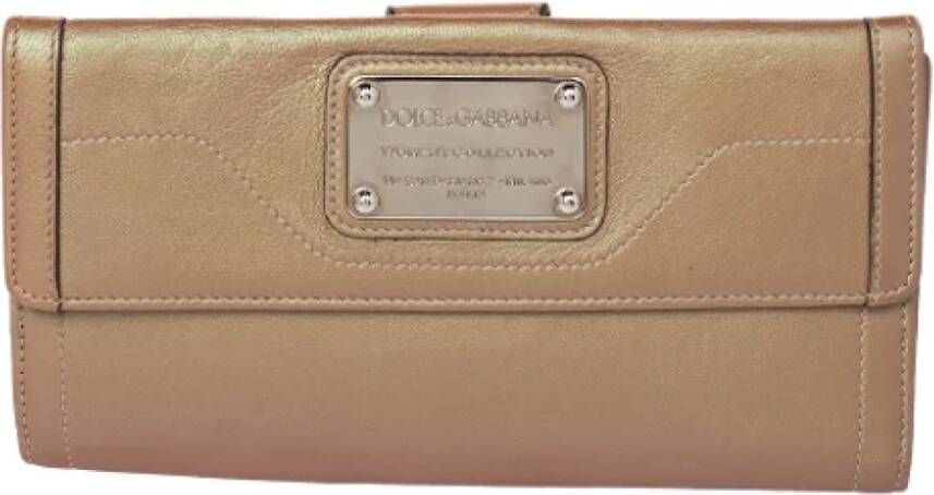Dolce & Gabbana Pre-owned Leather wallets Bruin Dames