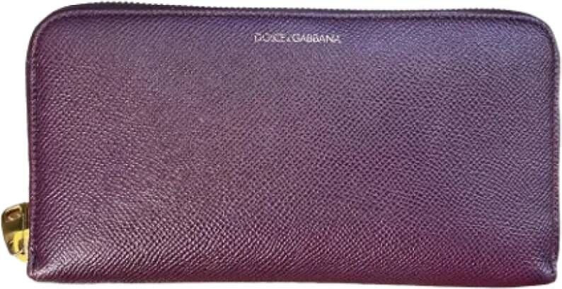 Dolce & Gabbana Pre-owned Leather wallets Paars Dames