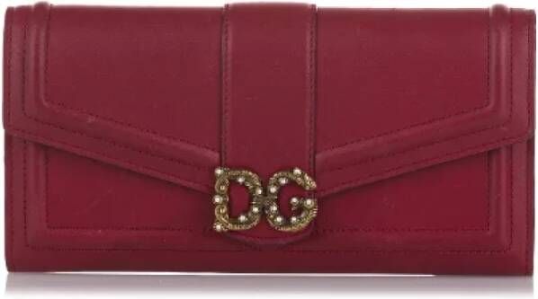 Dolce & Gabbana Pre-owned Leather wallets Rood Dames