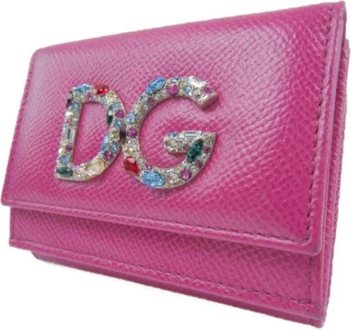 Dolce & Gabbana Pre-owned Leather wallets Roze Dames