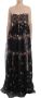 Dolce & Gabbana Pre-owned Masterpiece black floral print silk runway dress Zwart Dames - Thumbnail 1