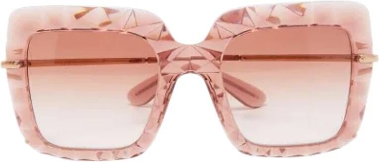 Dolce & Gabbana Pre-owned Metal sunglasses Roze Dames