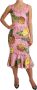 Dolce & Gabbana Pre-owned Pink Pineapple Special Piece Midi Dress Roze Dames - Thumbnail 1