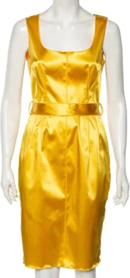 Dolce & Gabbana Pre-owned Acetate dresses Yellow Dames