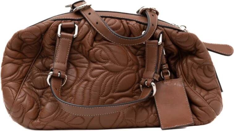 Dolce & Gabbana Pre-owned Brown Quilted Handbag Bruin Dames