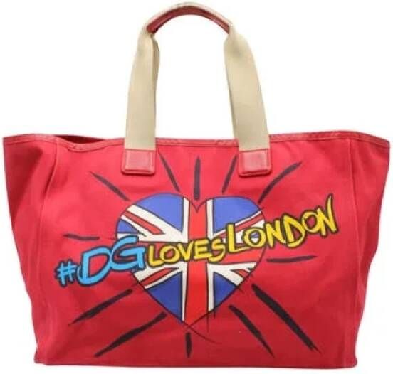 Dolce & Gabbana Pre-owned Canvas totes Rood Dames