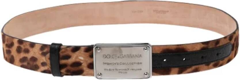 Dolce & Gabbana Pre-owned Fabric belts Bruin Dames