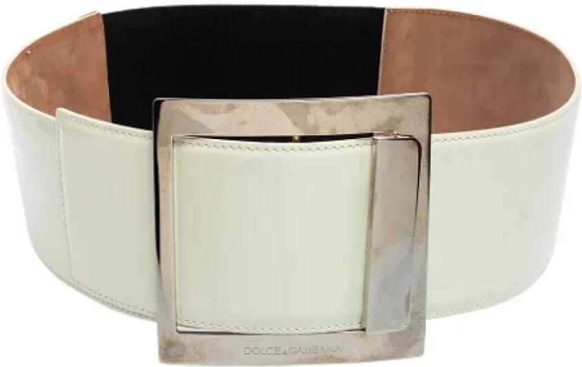 Dolce & Gabbana Pre-owned Fabric belts White Dames