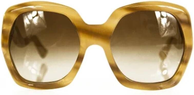 Dolce & Gabbana Pre-owned Fabric sunglasses Beige Dames