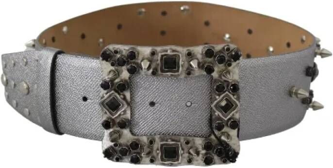 Dolce & Gabbana Pre-owned Leather belts Grijs Dames