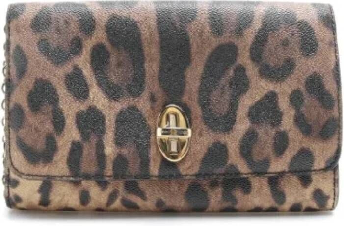 Dolce & Gabbana Pre-owned Pre-owned Leather clutches Bruin Dames