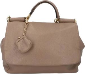 Dolce & Gabbana Pre-owned Pre-owned Leather handbags Beige Dames