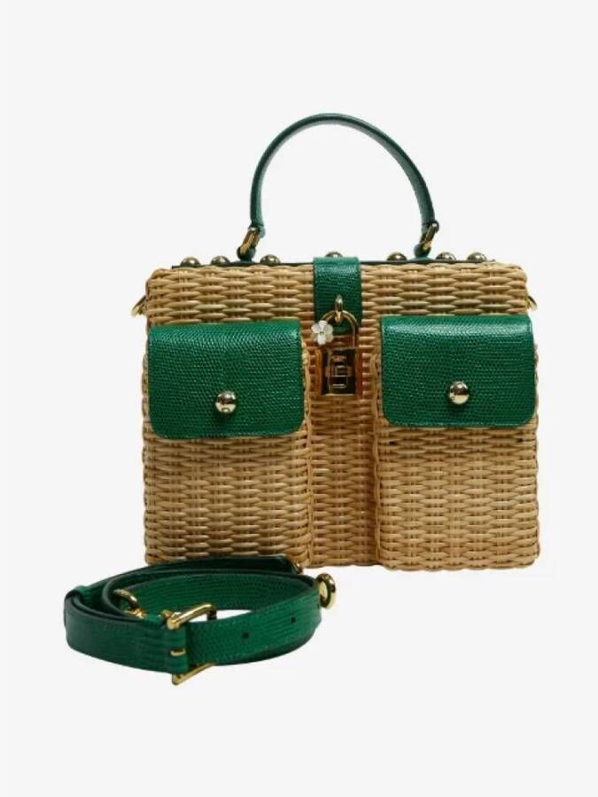 Dolce & Gabbana Pre-owned Leather handbags Groen Dames
