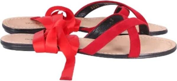 Dolce & Gabbana Pre-owned Leather sandals Rood Dames