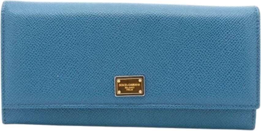 Dolce & Gabbana Pre-owned Leather wallets Blauw Dames