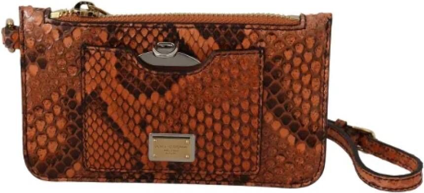 Dolce & Gabbana Pre-owned Leather wallets Bruin Dames