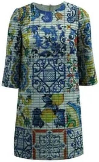 Dolce & Gabbana Pre-owned Polyester dresses Blauw Dames