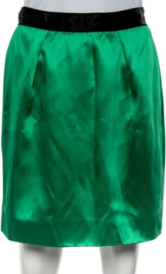 Dolce & Gabbana Pre-owned Satin bottoms Groen Dames