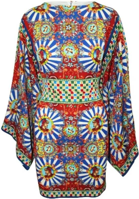 Dolce & Gabbana Pre-owned Silk dresses Meerkleurig Dames