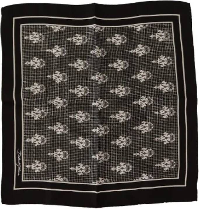 Dolce & Gabbana Pre-owned Silk scarves Zwart Dames