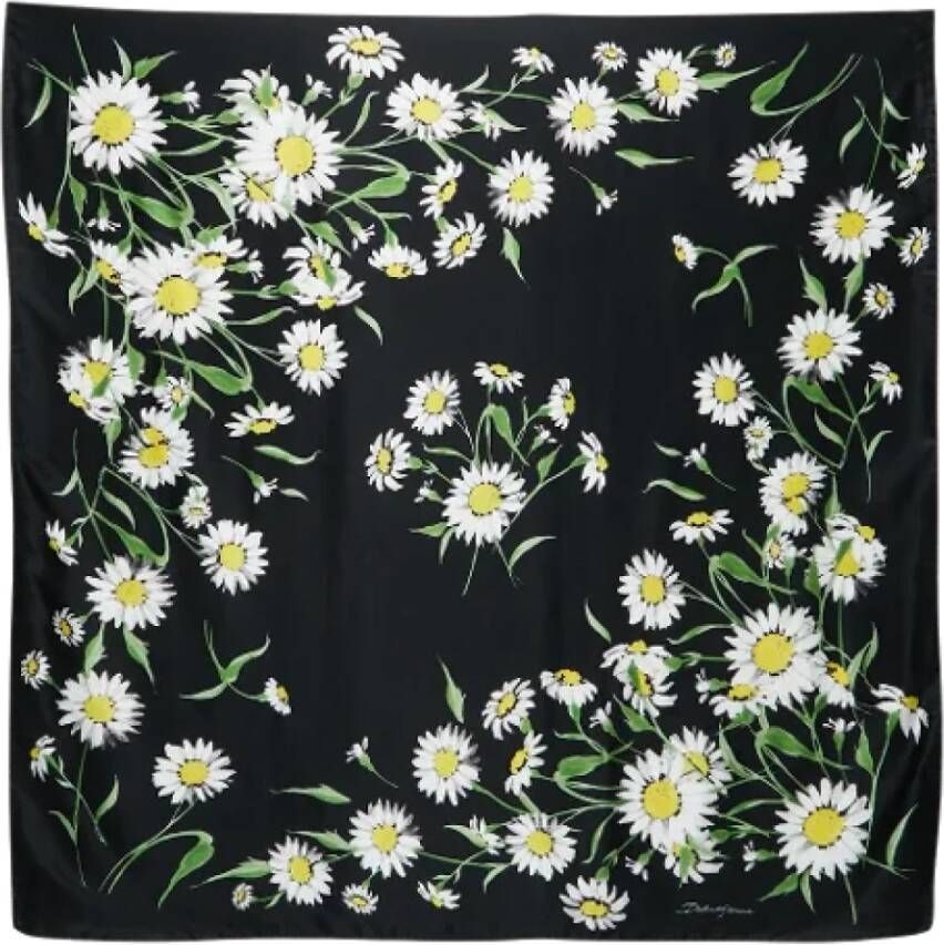 Dolce & Gabbana Pre-owned Silk scarves Zwart Dames