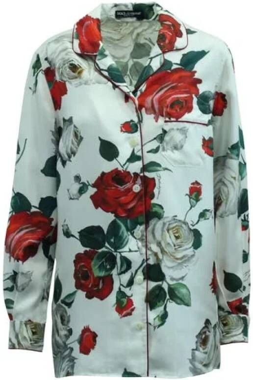 Dolce & Gabbana Pre-owned Silk tops Wit Dames