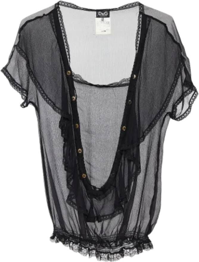 Dolce & Gabbana Pre-owned Silk tops Zwart Dames