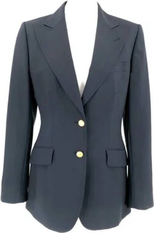 Dolce & Gabbana Pre-owned Pre-owned Wool outerwear Blauw Dames