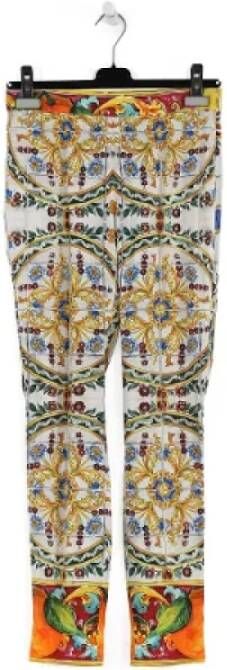 Dolce & Gabbana Pre-owned Silk bottoms Meerkleurig Dames