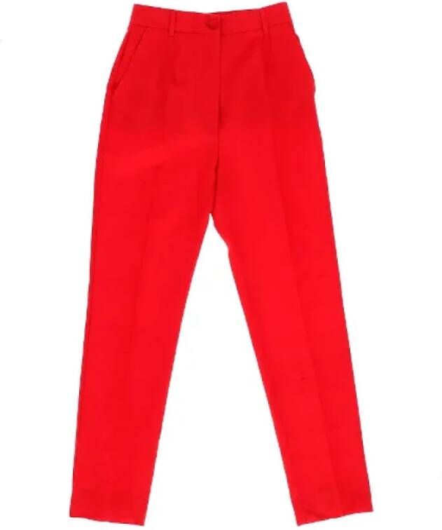 Dolce & Gabbana Pre-owned Silk bottoms Rood Dames