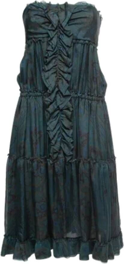 Dolce & Gabbana Pre-owned Silk dresses Groen Dames