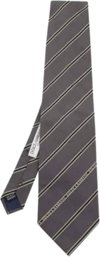 Dolce & Gabbana Pre-owned Silk home-office Grijs Heren