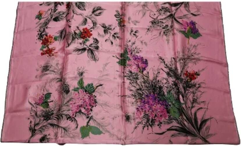 Dolce & Gabbana Pre-owned Silk scarves Roze Dames