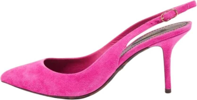Dolce & Gabbana Pre-owned Suede heels Roze Dames
