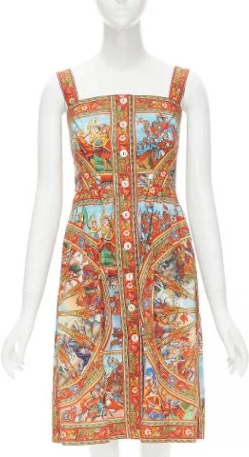 Dolce & Gabbana Pre-owned Voldoende katoenen jurken Rood Dames
