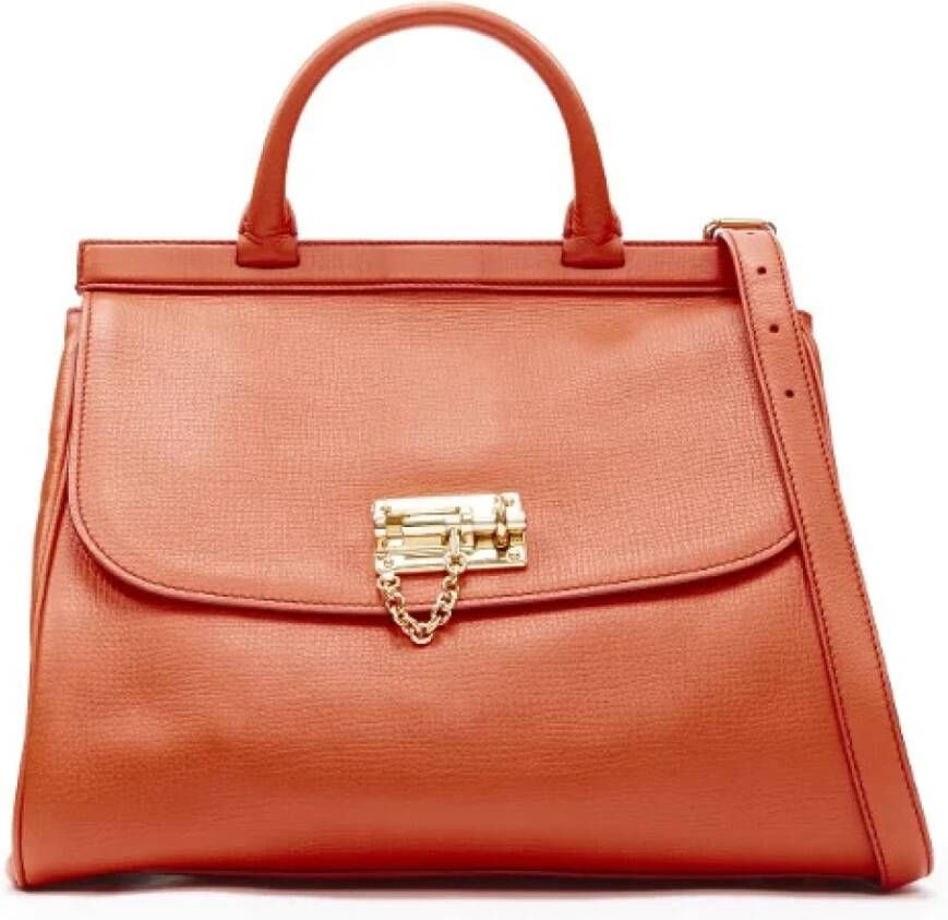 Dolce & Gabbana Pre-owned Voldoende lederen handtassen Oranje Dames