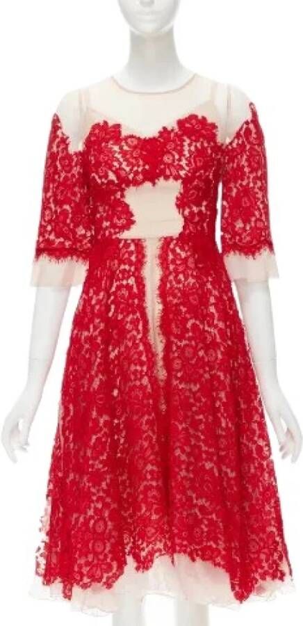 Dolce & Gabbana Pre-owned Voldoende zijden jurken Rood Dames