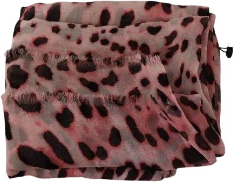 Dolce & Gabbana Pre-owned Voldoende zijden sjaals Roze Dames