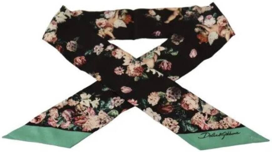 Dolce & Gabbana Pre-owned Voldoende zijden sjaals Zwart Dames