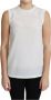 Dolce & Gabbana Pre-owned White Blouse Silk Lace Trimmed Sleeveless Top Wit Dames - Thumbnail 1