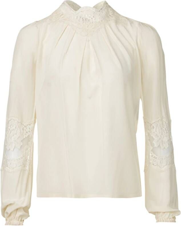 Dolce & Gabbana Pre-owned White Lace Blouse Wit Dames