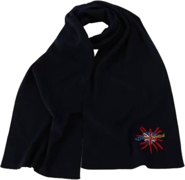 Dolce & Gabbana Pre-owned Wool scarves Blauw Dames